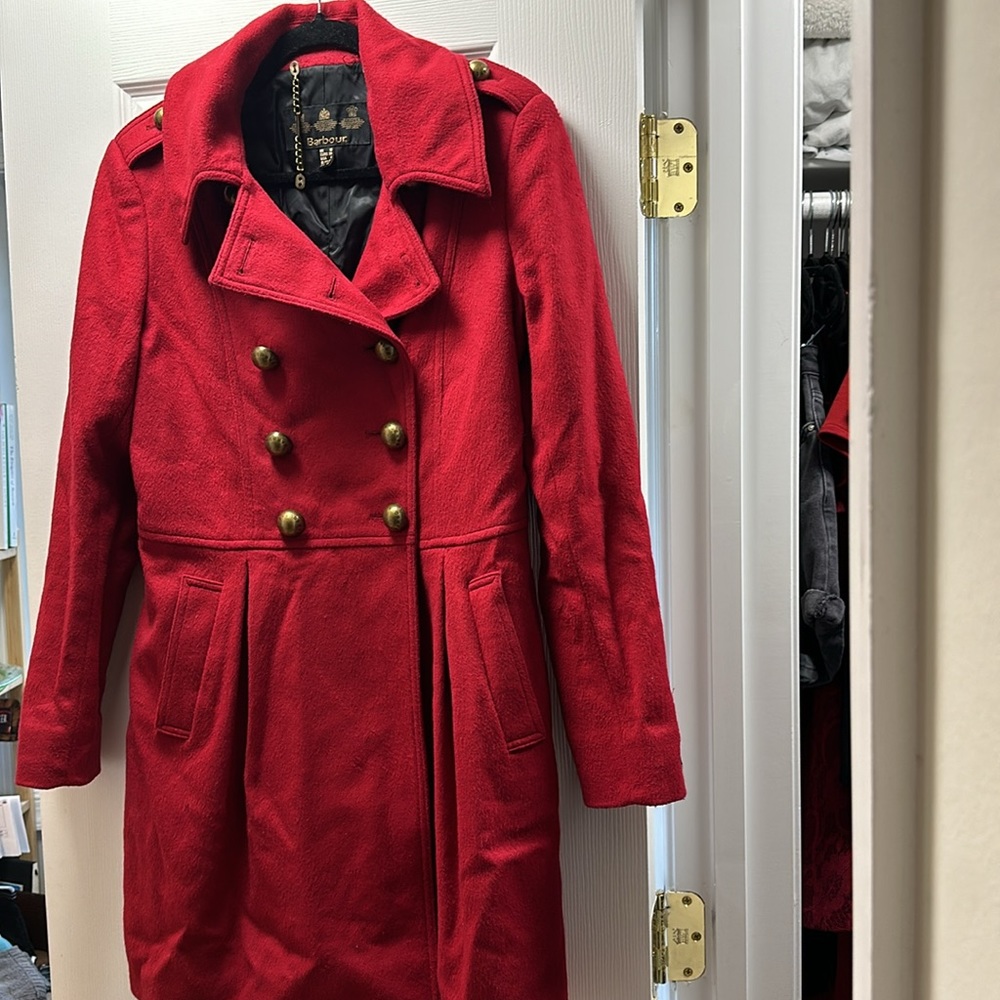 Barbour wool & cashmere pea coat
